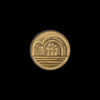 Пластиковый голубой жетон метро Киева, аверс, 1994 год, на чёрном фоне
